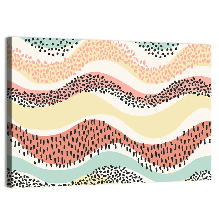 Pastel Pond Waves Wall Art as a canvas print
