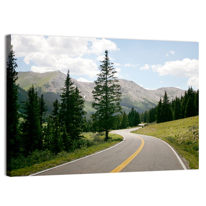 Colorado Mountain Road Wall Art as a canvas print