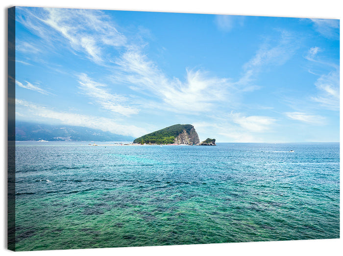Sveti Nikola Island, Budva Wall Art as a canvas print