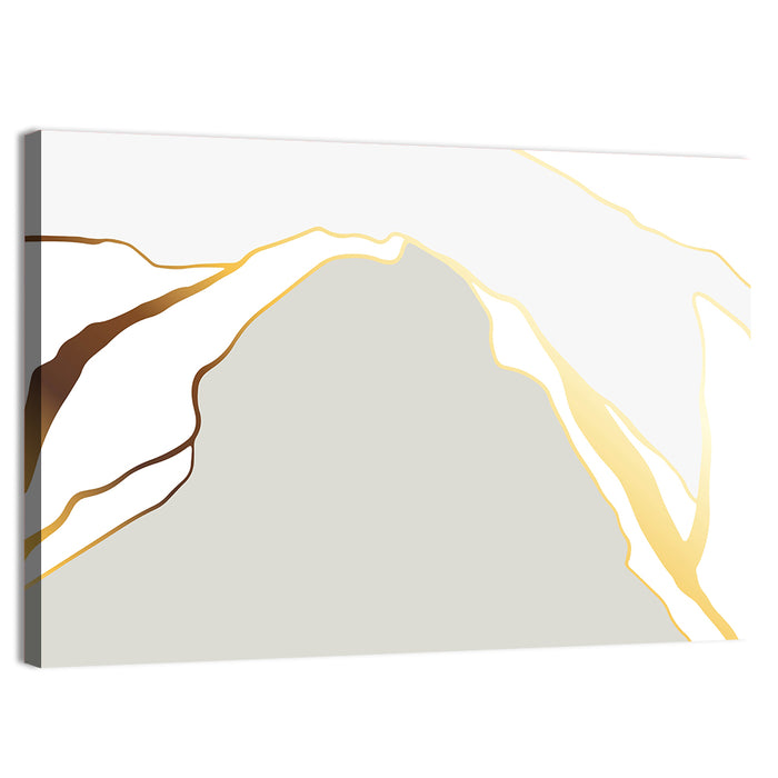 Golden Peak Abstract Wall Art as a canvas print