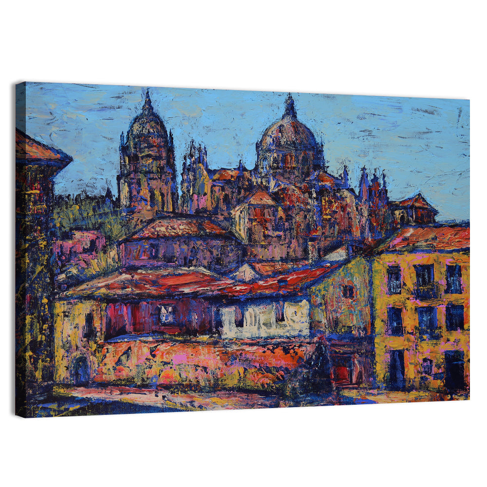 Salamanca Cathedral Rooftops Wall Art, canvas print, landscape