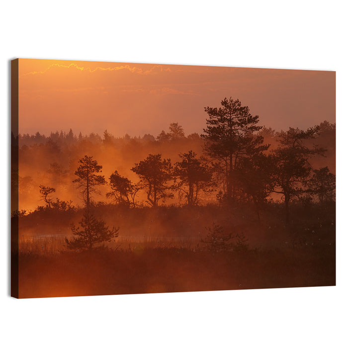Kakerdaja Bog at Sunrise Wall Art as a canvas print