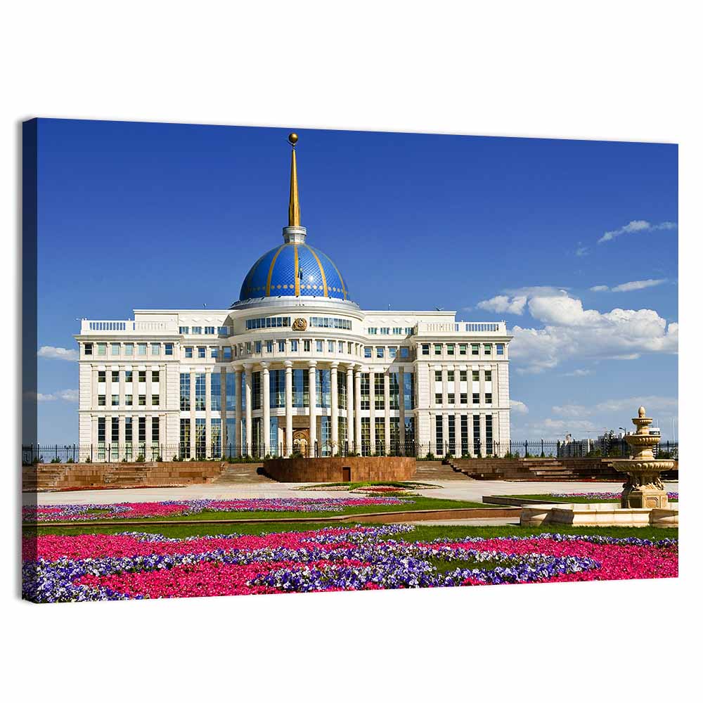 Ak Orda Presidential Palace, Astana Wall Art, canvas print, landscape