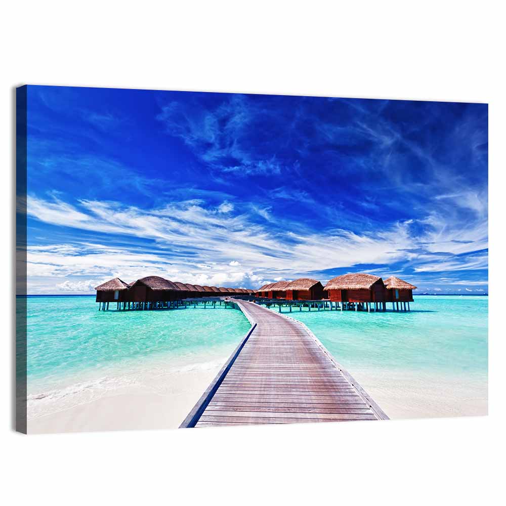 Tourists Villas Maldives Wall Art