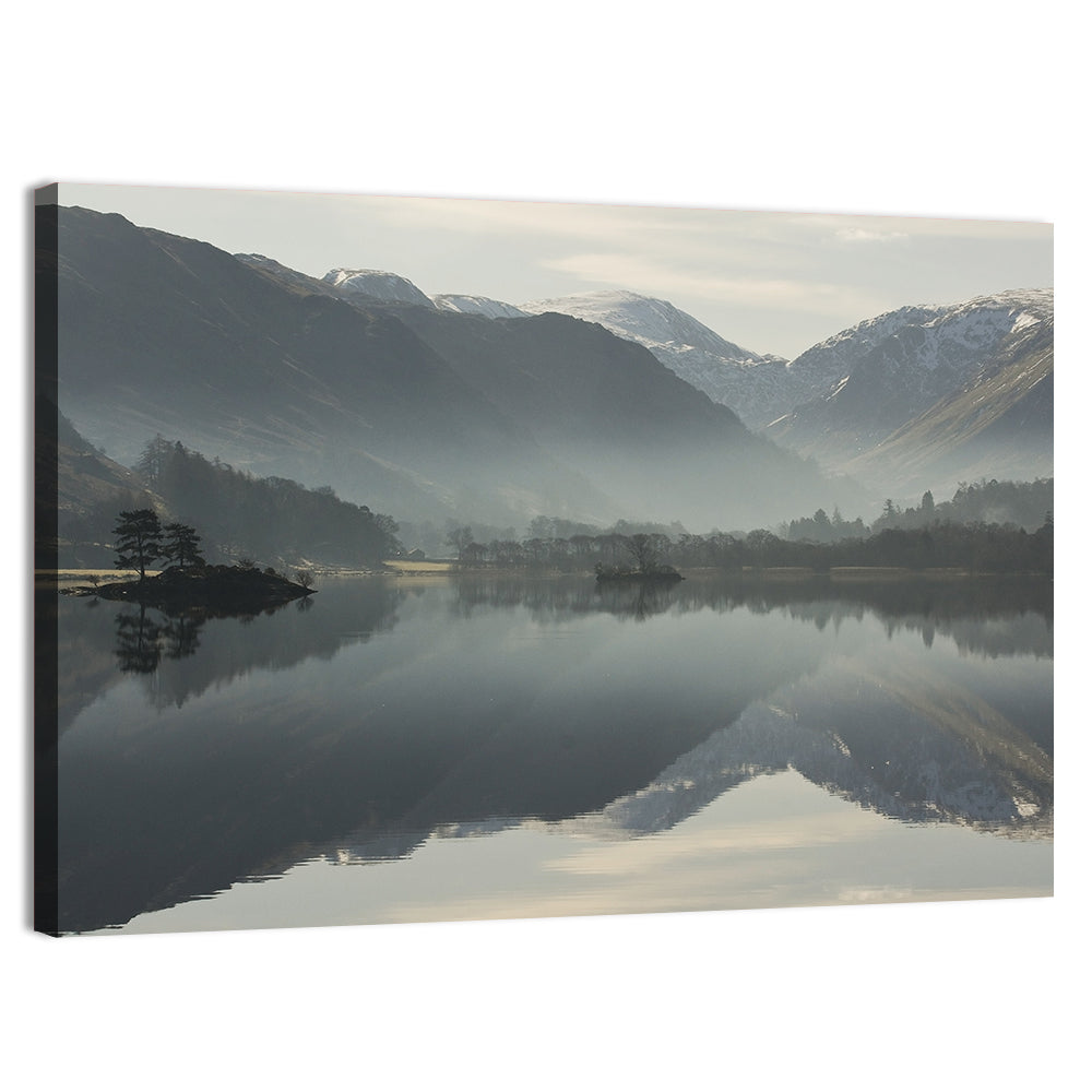 Lake Ullswater Morning Mist Wall Art, canvas print, landscape
