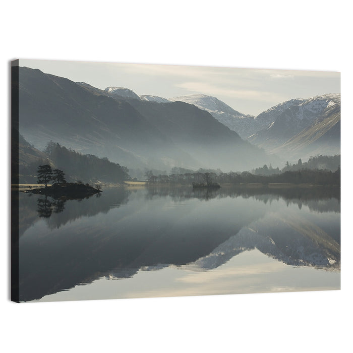 Lake Ullswater Morning Mist Wall Art as a canvas print