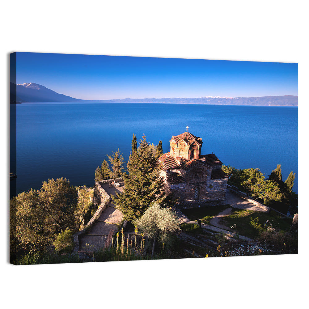 Church of St John at Kaneo, Ohrid Wall Art, canvas print, landscape