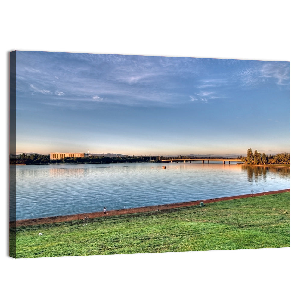 Lake Burley Griffin, Canberra Wall Art, canvas print, landscape