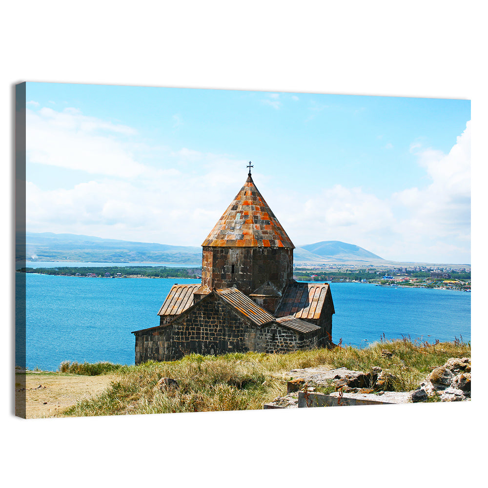 Sevanavank Monastery, Lake Sevan Wall Art, canvas print, landscape
