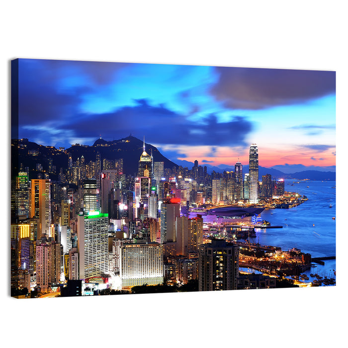 Victoria Harbour Skyline, Hong Kong Wall Art as a canvas print