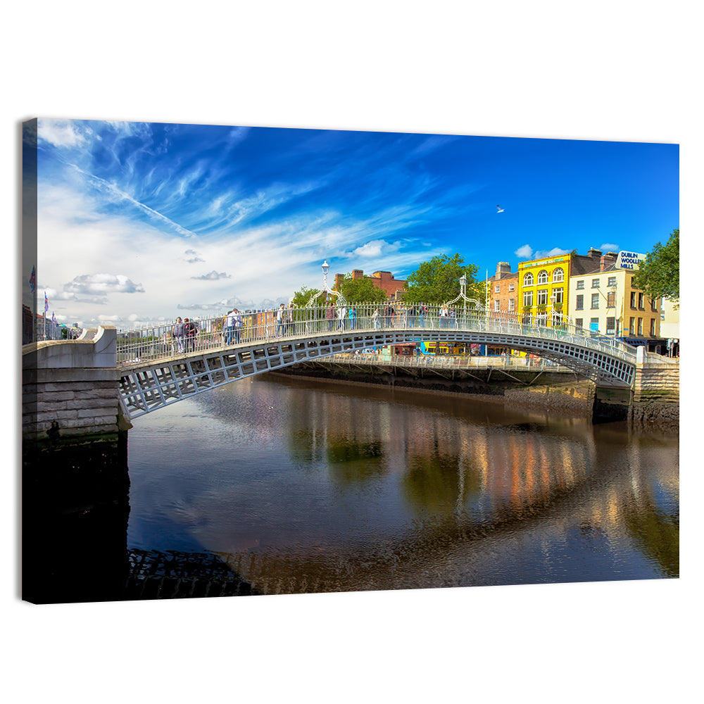 Ha'penny Bridge, Dublin Wall Art, canvas print, landscape