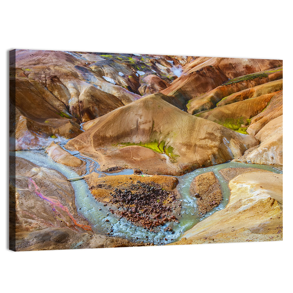Kerlingarfjöll Geothermal Landscape Wall Art, canvas print, landscape