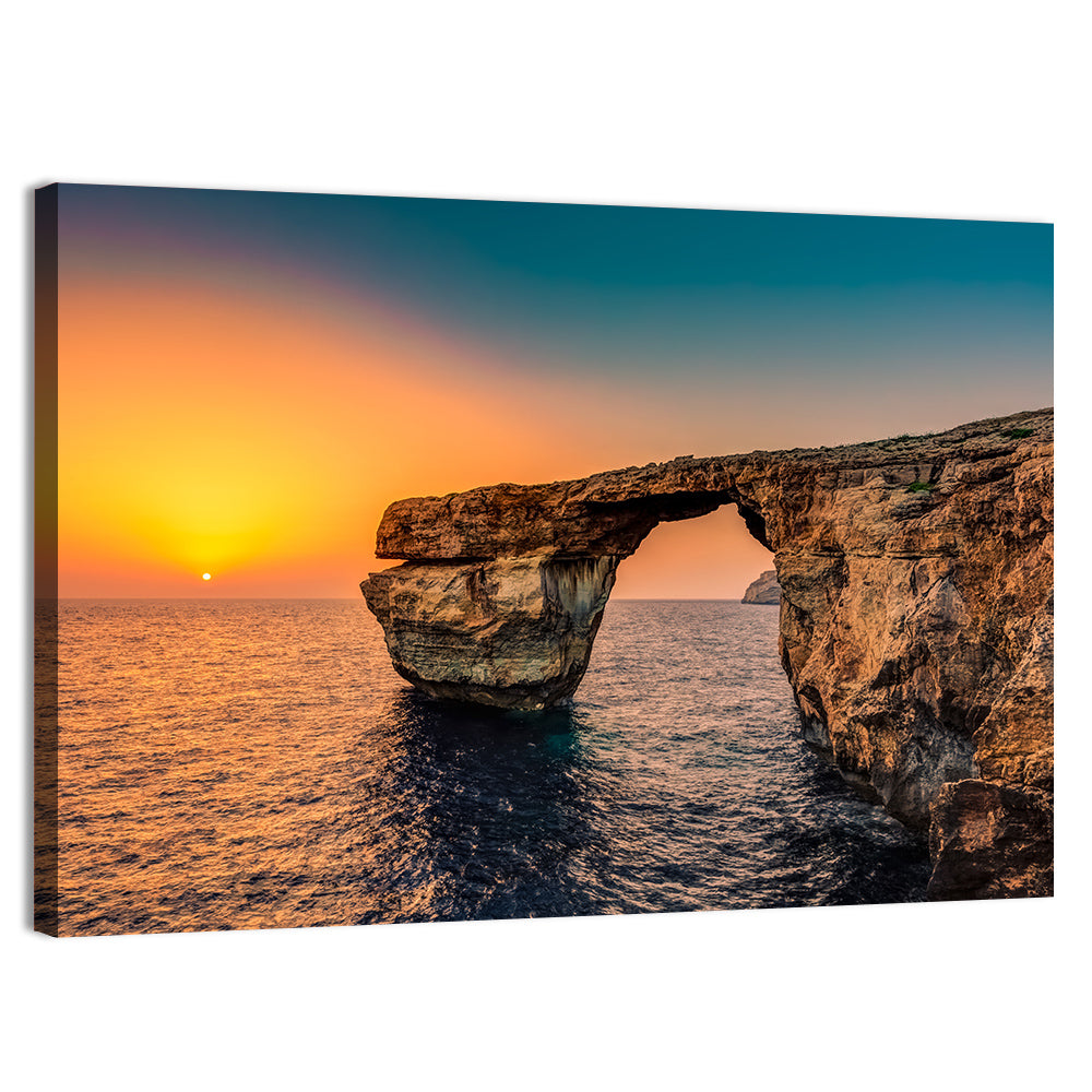 Azure Window Sunset, Dwejra Wall Art, canvas print, landscape