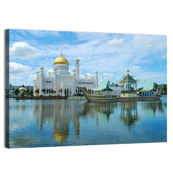 Sultan Omar Ali Saifuddien Mosque Wall Art as a canvas print