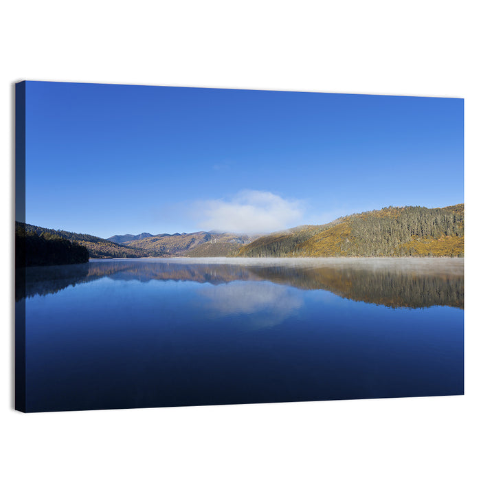 Shudu Lake Wall Art as a canvas print