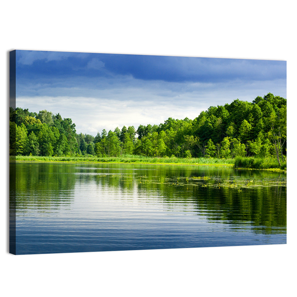 Mazury Forest Lake Wall Art, canvas print, landscape