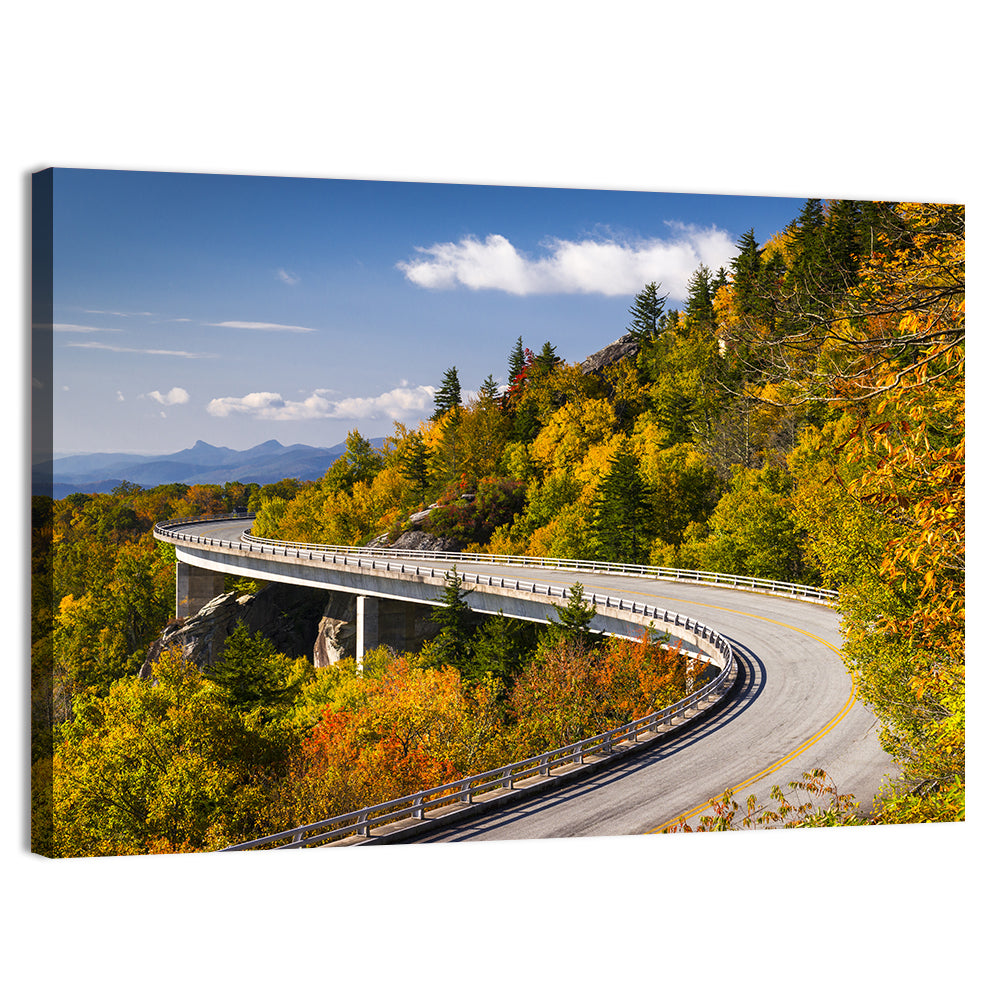 Linn Cove Viaduct at Grandfather Mountain Wall Art, canvas print, landscape