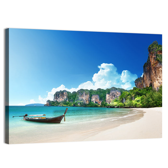 Railay Beach View, Krabi Wall Art as a canvas print