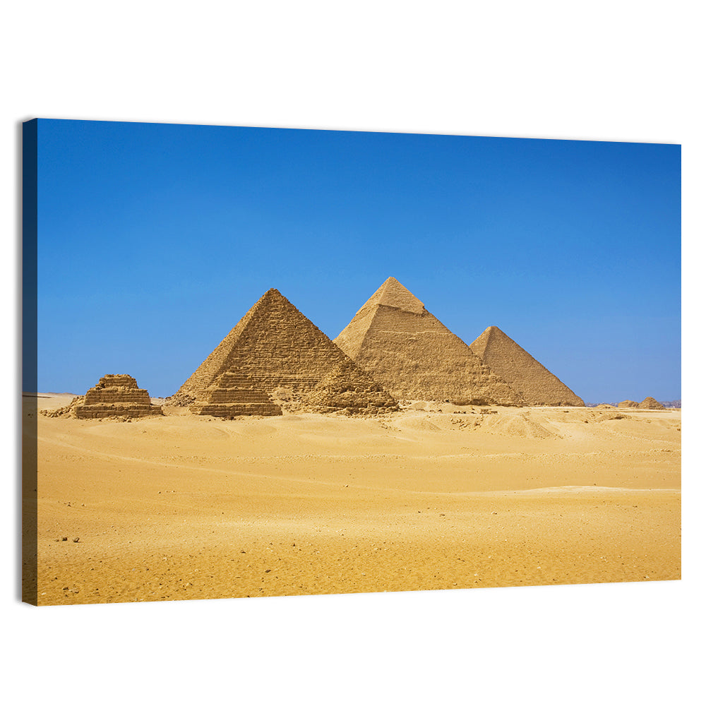 Pyramids of Giza Photograph Wall Art, canvas print, landscape