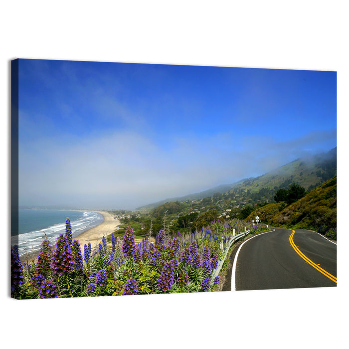 Big Sur Coastal Road Wall Art as a canvas print