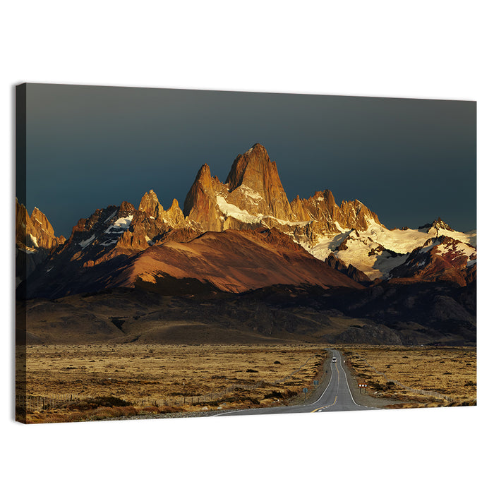 Mount Fitz Roy Sunrise Wall Art as a canvas print