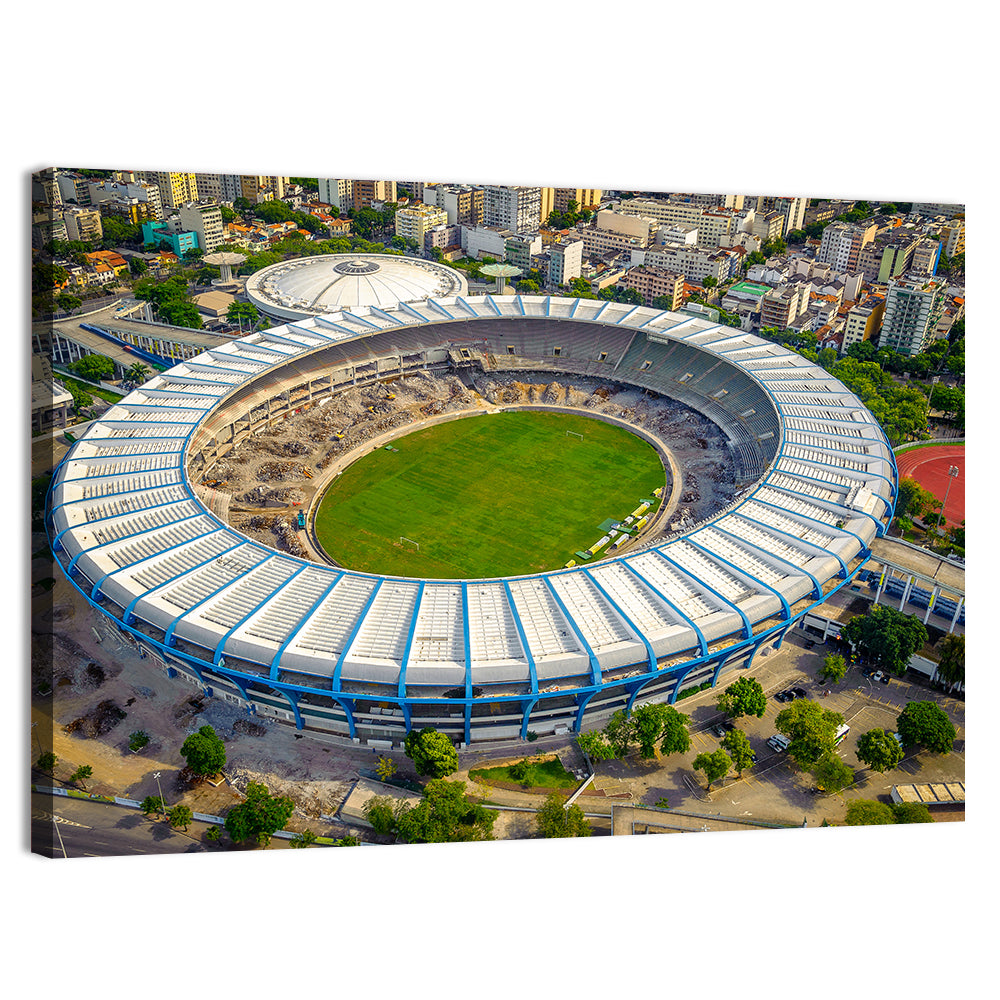 Maracanã Stadium Aerial View Wall Art, canvas print, landscape
