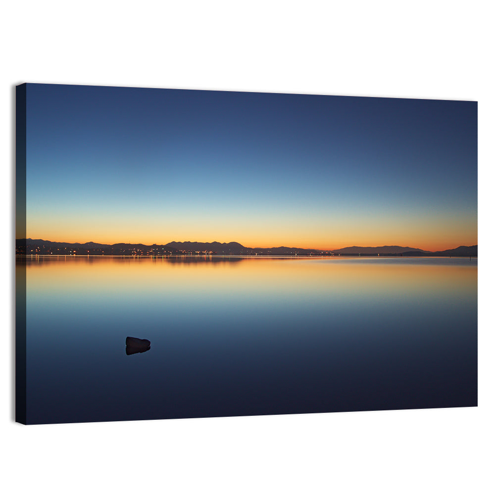 Lake Elsinore Sunset Wall Art, canvas print, landscape