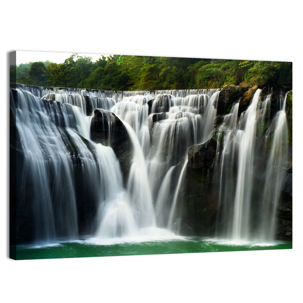 Shifen Waterfall Wall Art, canvas print, landscape