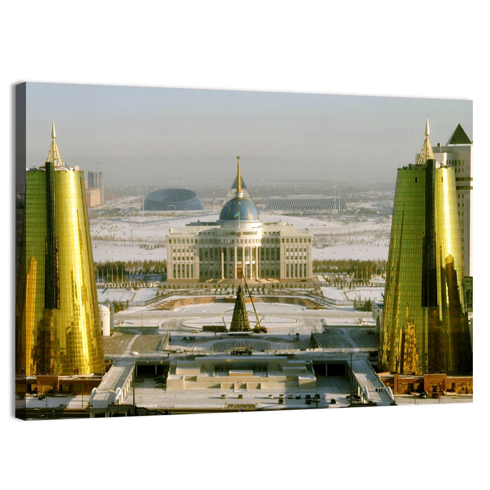 Ak Orda Presidential Palace Astana Wall Art, canvas print, landscape