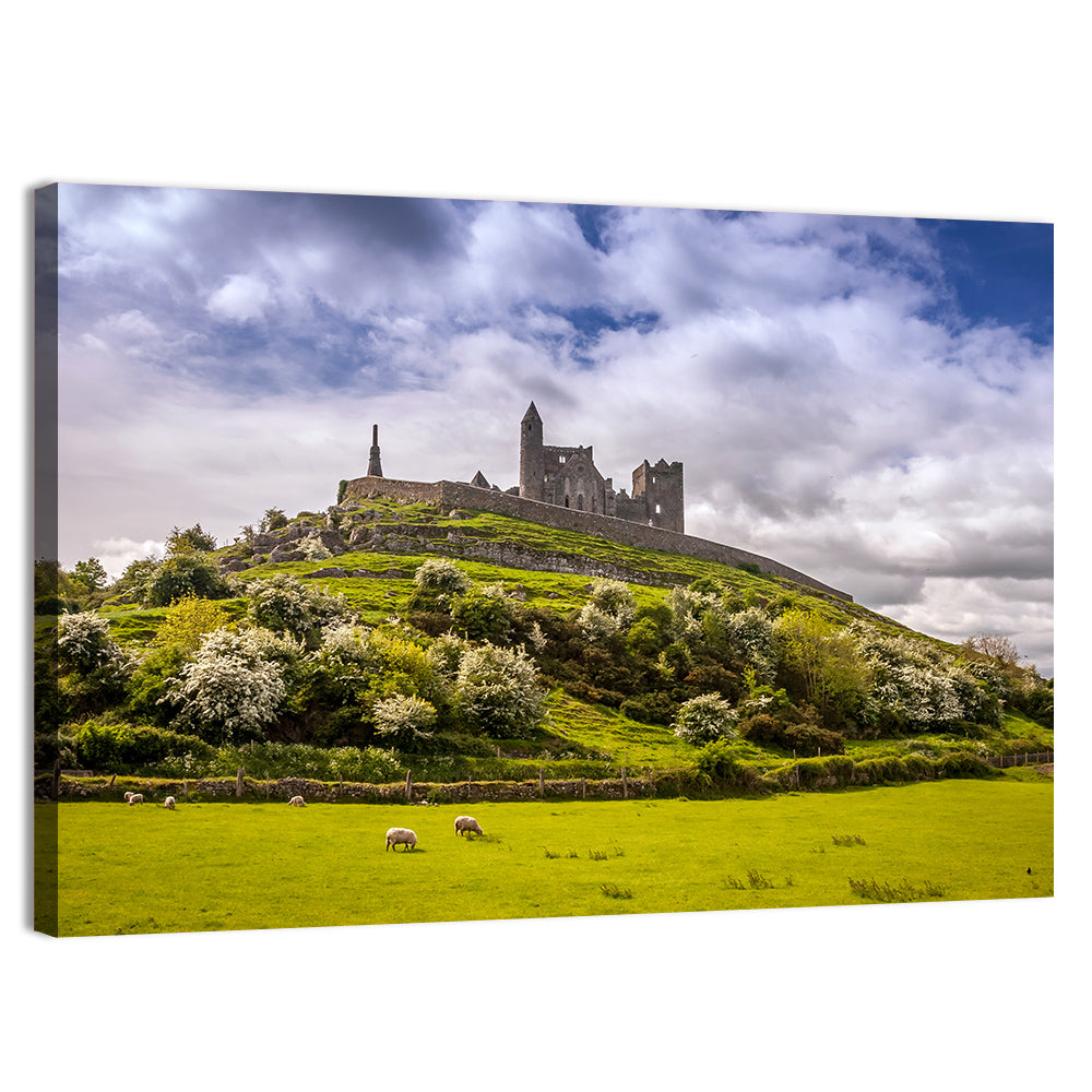 Rock of Cashel Ruins Wall Art, canvas print, landscape