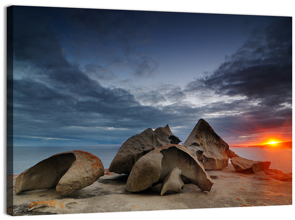 Remarkable Rocks Sunset, Kangaroo Island Wall Art, canvas print, landscape
