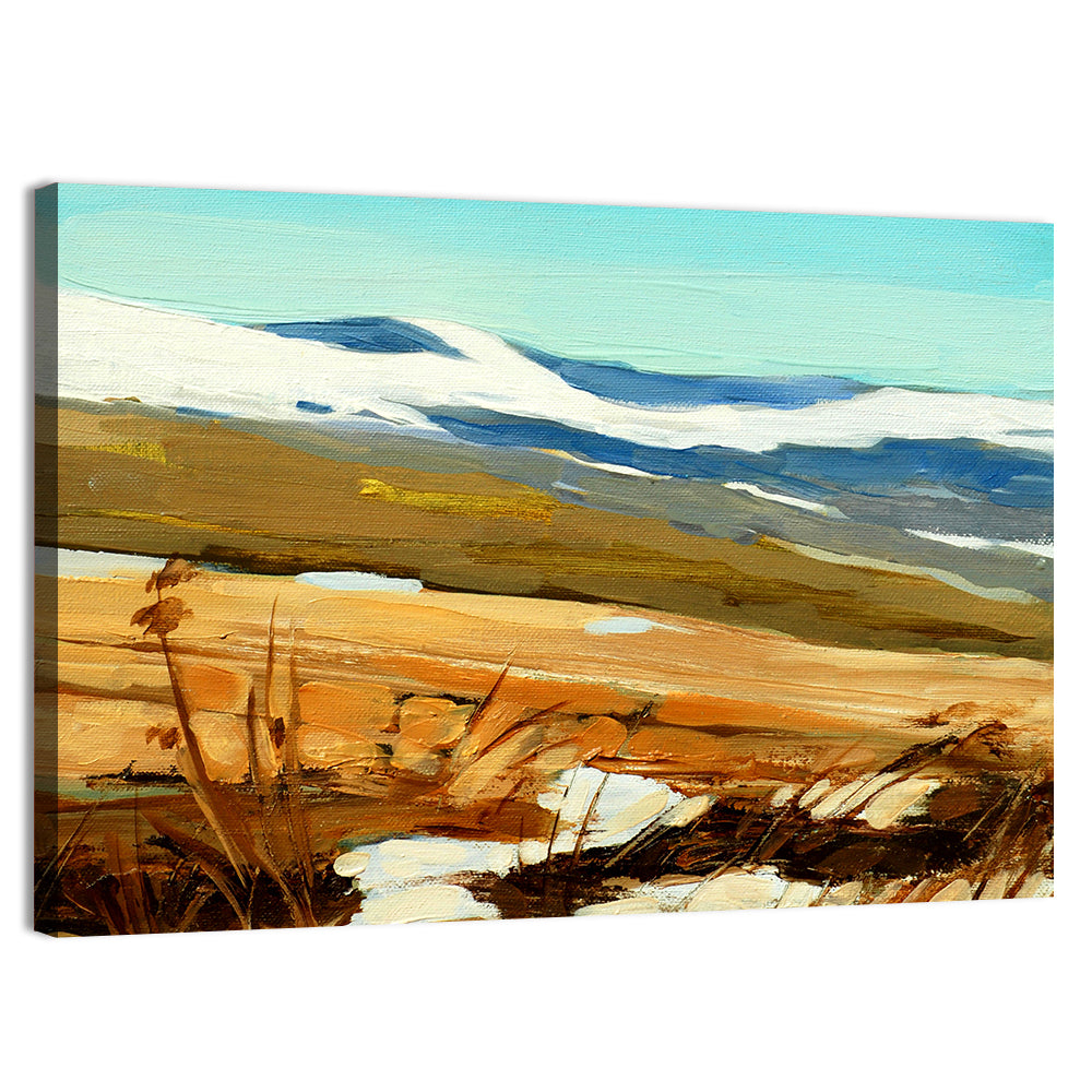 Spanish Mountain Abstract Wall Art, canvas print, landscape