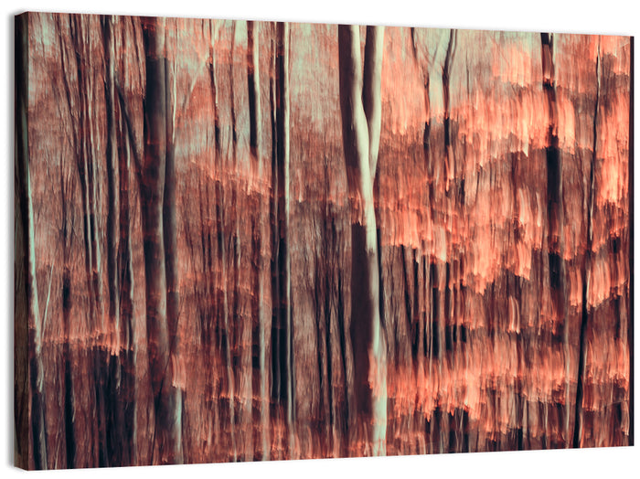 Autumn Forest Blur Wall Art as a canvas print