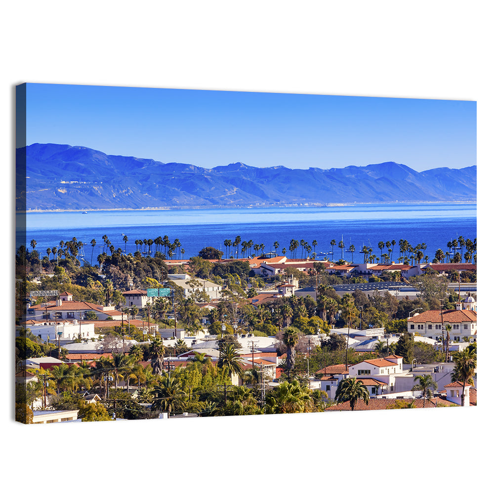 Santa Barbara Waterfront View Wall Art, canvas print, landscape