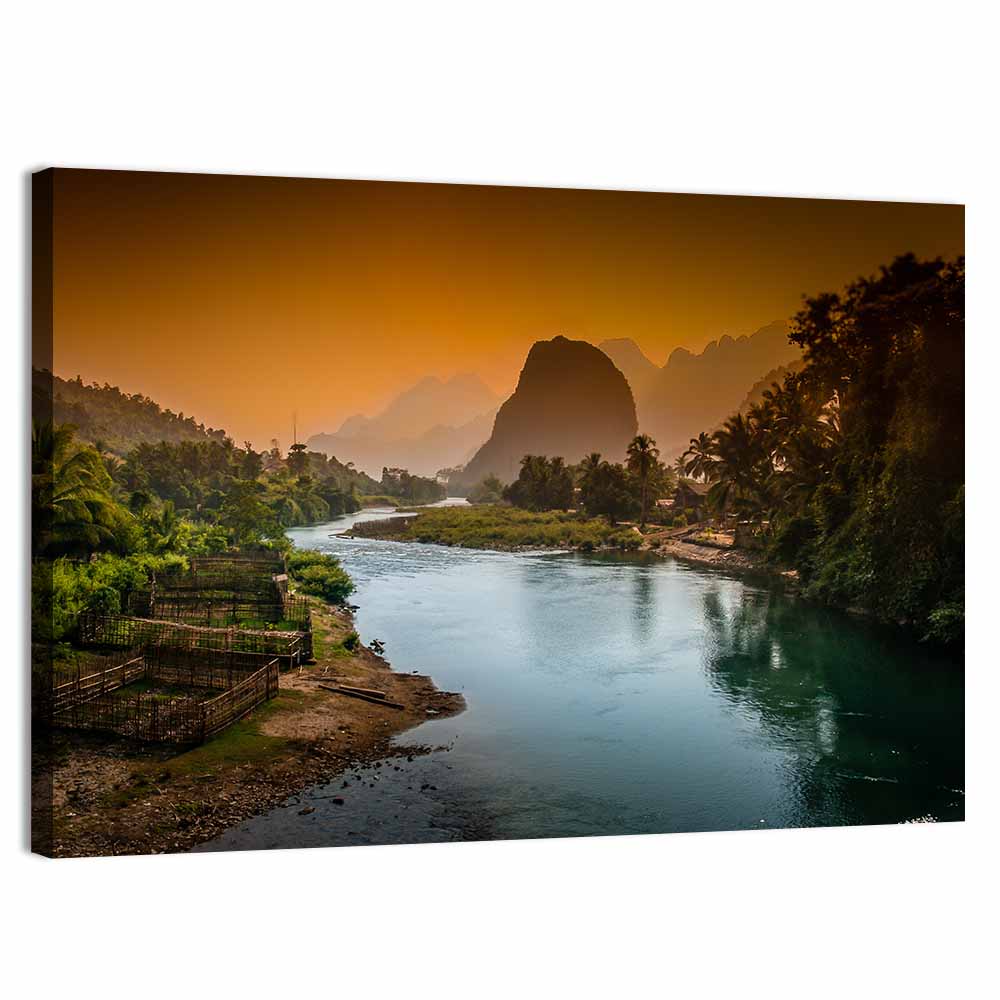 Nam Song River Wall Art, canvas print, landscape