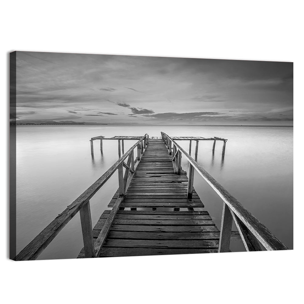 Teluk Tempoyak Jetty at Dusk Wall Art, canvas print, landscape