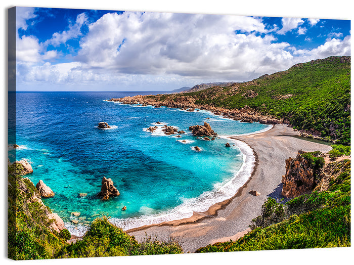 Cala Spinosa Cove, Sardinia Wall Art as a canvas print