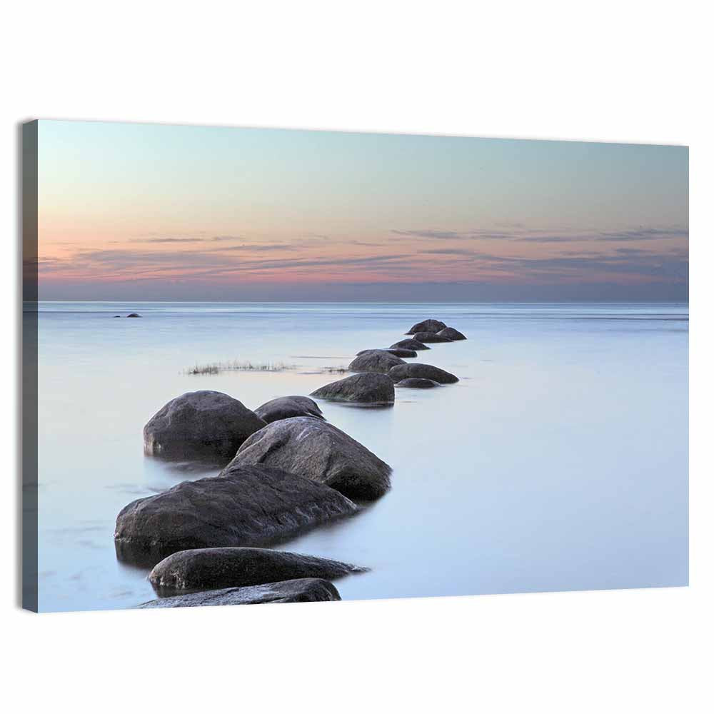 Baltic Sea Stones Wall Art, canvas print, landscape