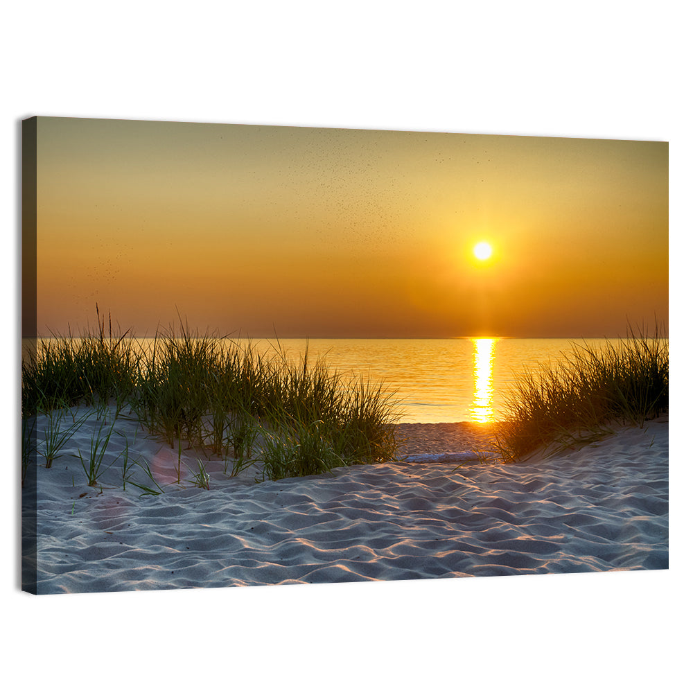 Lake Michigan Sunset Dunes Wall Art, canvas print, landscape