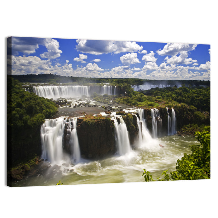 Iguazu Falls River View Wall Art as a canvas print