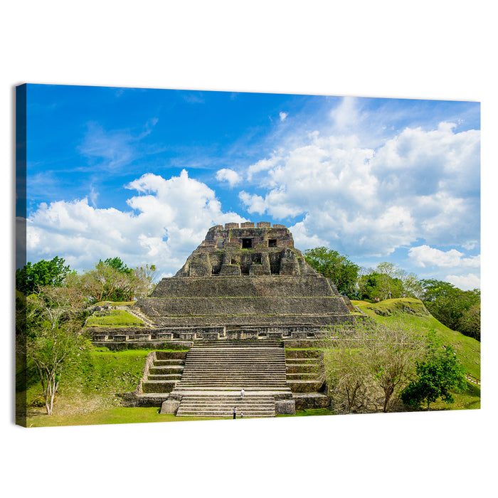 El Castillo at Xunantunich Wall Art as a canvas print