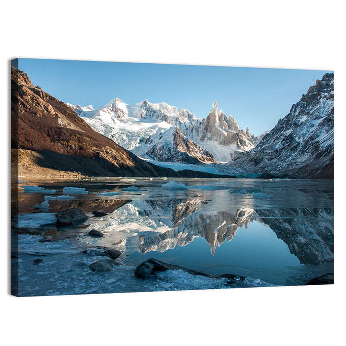 Cerro Torre Reflection, Laguna Torre Wall Art as a canvas print