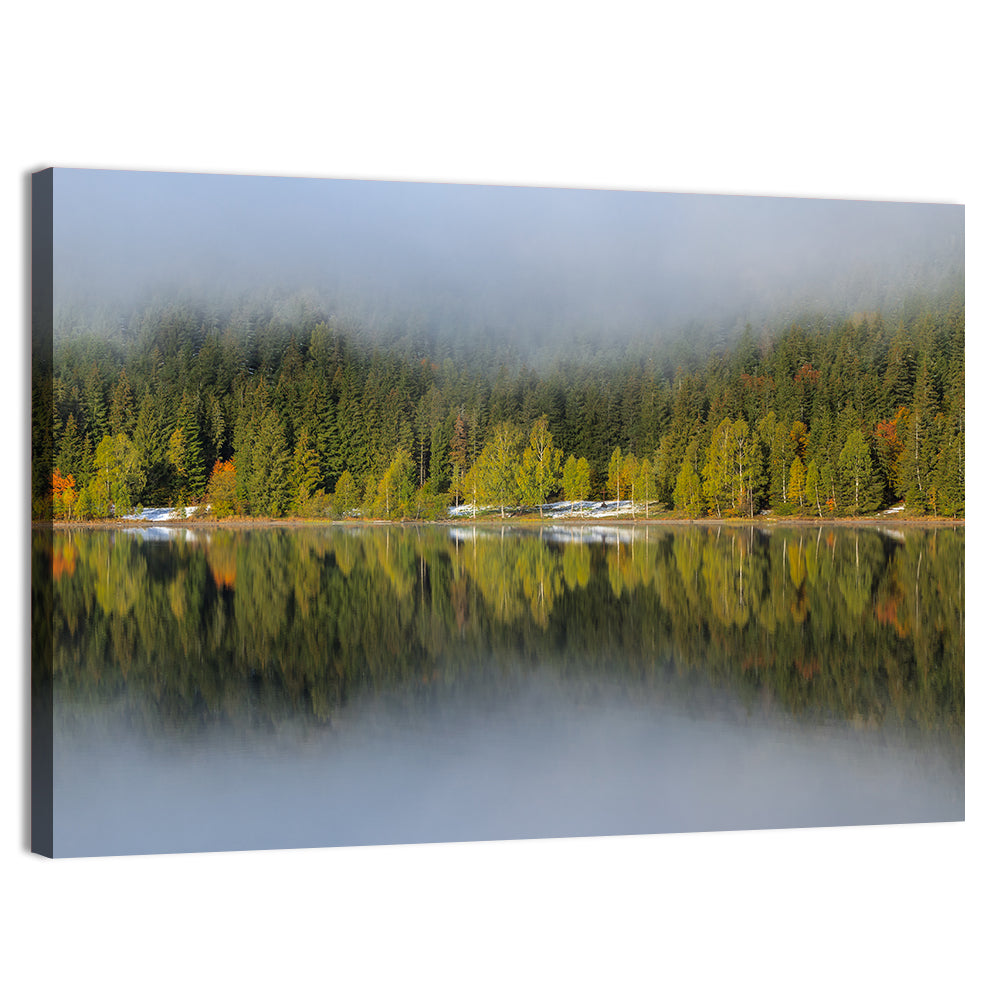 Saint Anna Lake Misty Reflection Wall Art, canvas print, landscape