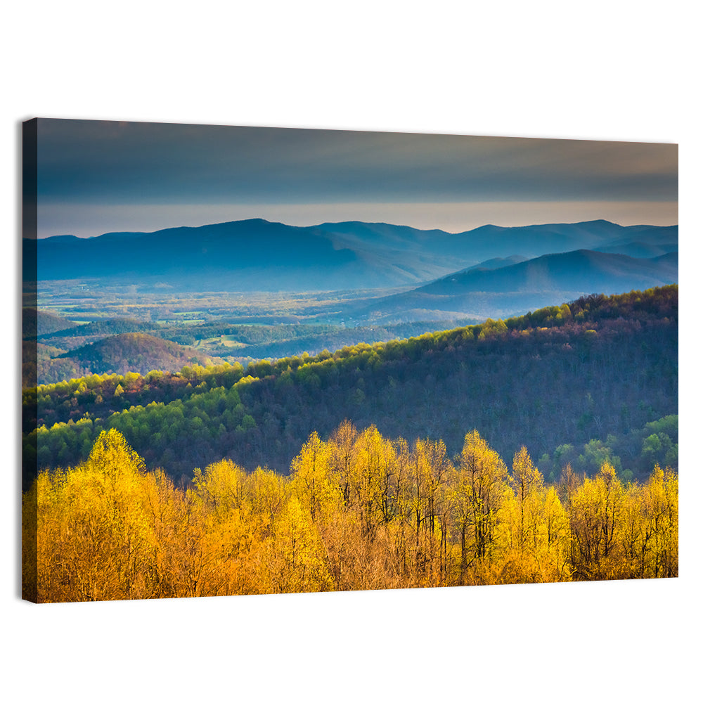 Shenandoah Golden Hour Ridge Wall Art, canvas print, landscape