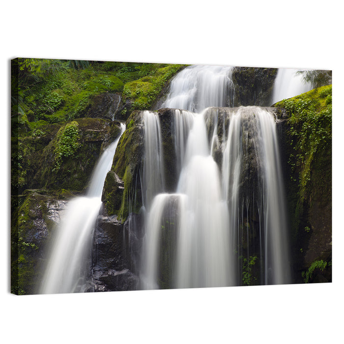Mossy Kentucky Waterfall Wall Art as a canvas print