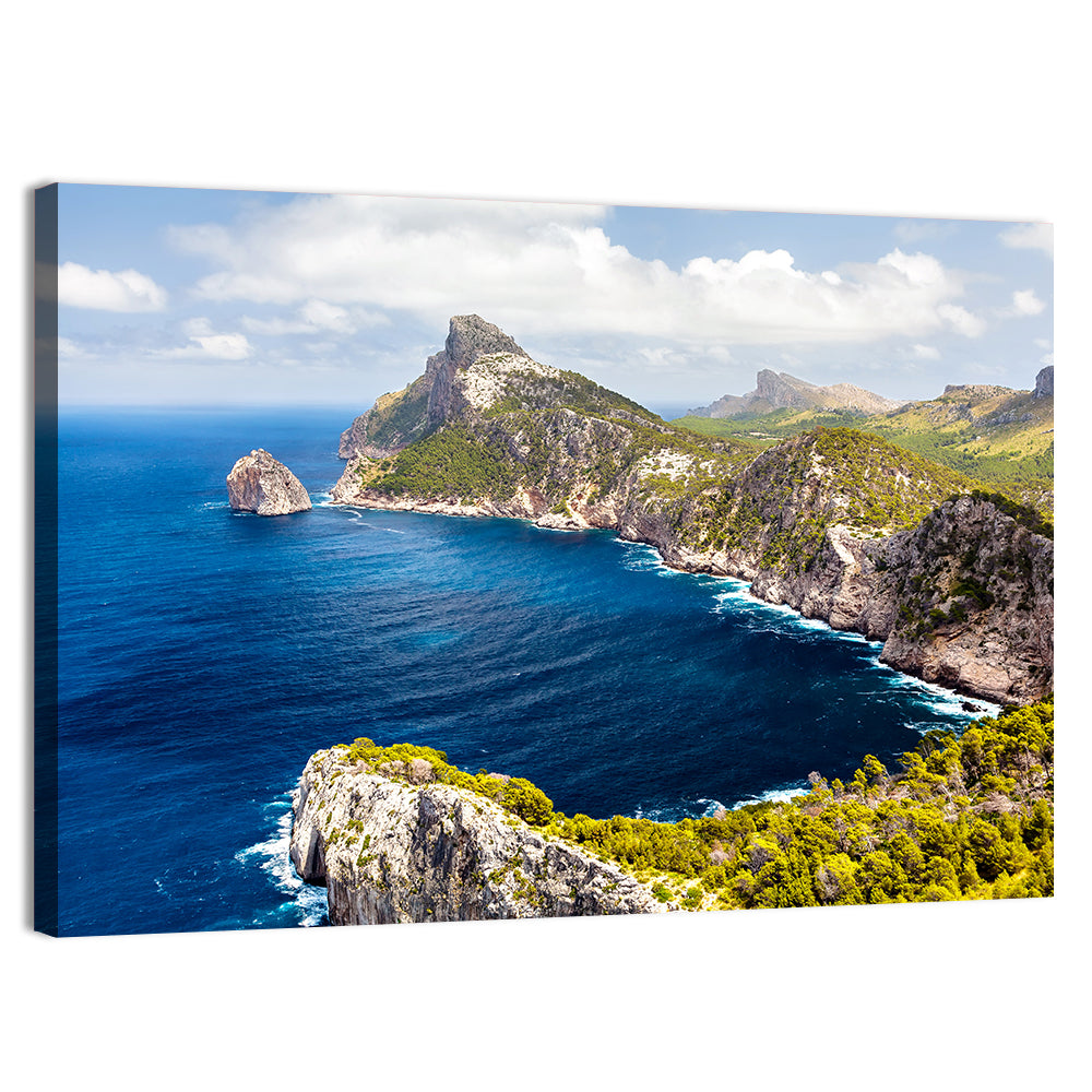 Cap De Formentor Cliffs Wall Art, canvas print, landscape