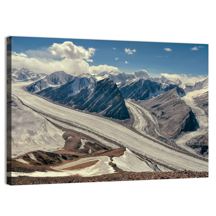 Fedchenko Glacier Vista Wall Art as a canvas print