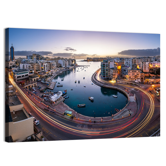 Spinola Bay Light Trails Wall Art as a canvas print