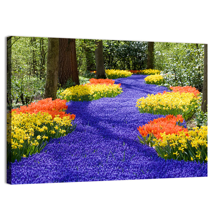Spring Garden Path Wall Art as a canvas print