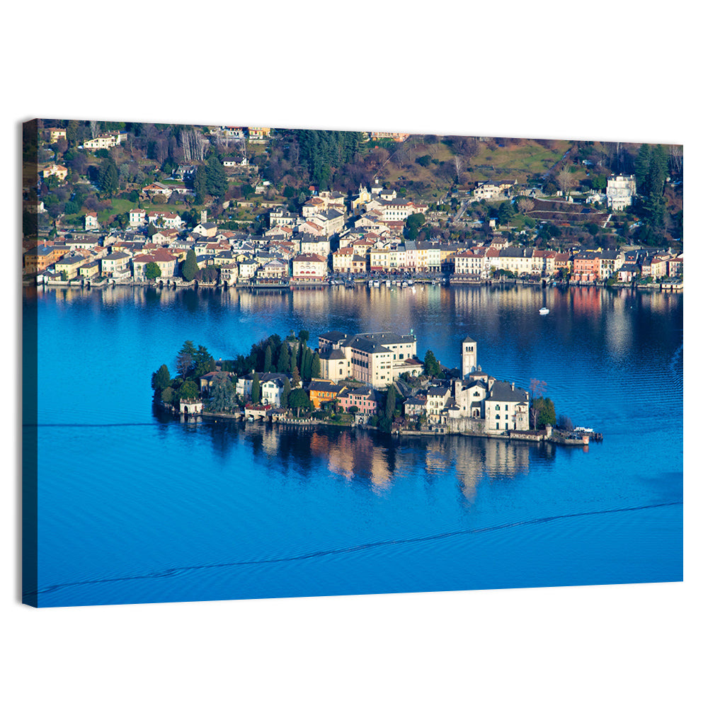 Isola San Giulio, Lake Orta Wall Art, canvas print, landscape